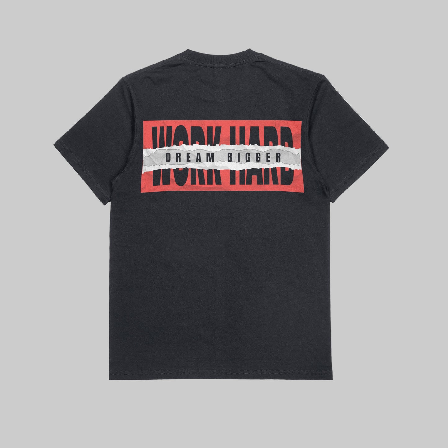 Work Hard Dream Bigger T-Shirt Black Oversized Organic Cotton Tee